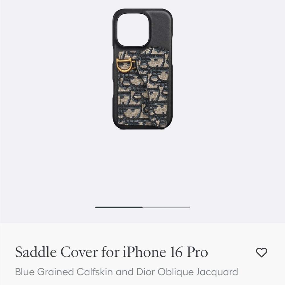 Dior Oblique Black and Blue iPhone 16 Pro Cover